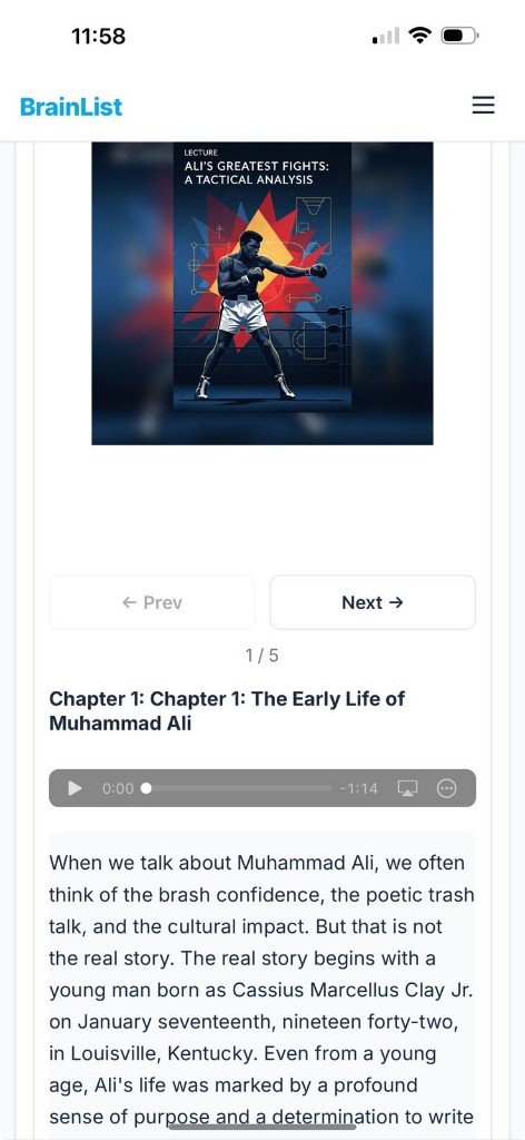BrainList Lecture - Ali's Greatest Fights